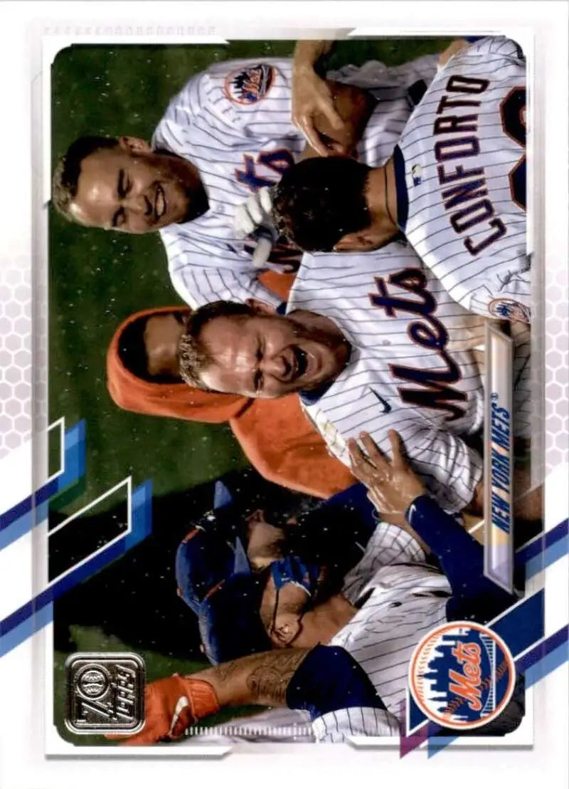 2021 Topps #555 New York Mets NM-MT Baseball Card - Baseball Card Single