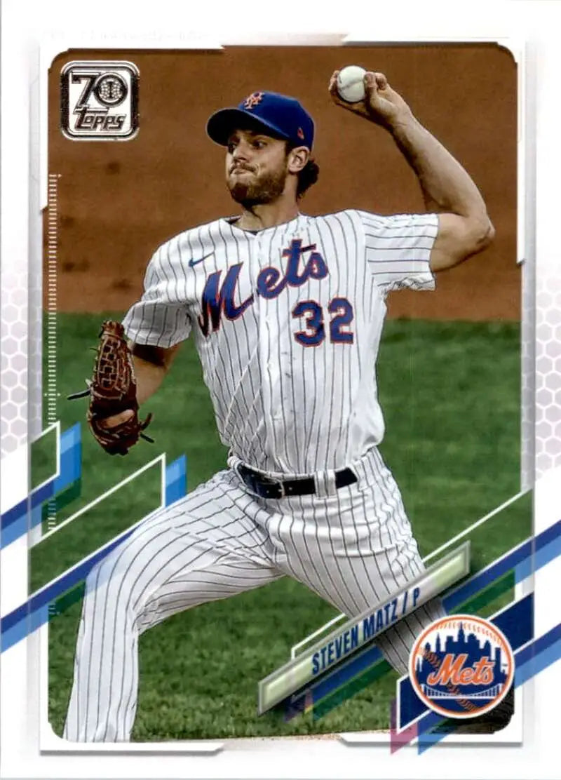 2021 Topps #56 Steven Matz NM-MT New York Mets Baseball Card - Baseball Card Single