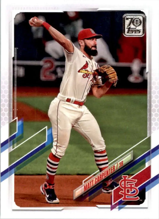2021 Topps #566 Matt Carpenter NM-MT St. Louis Cardinals Baseball Card - Baseball Card Single