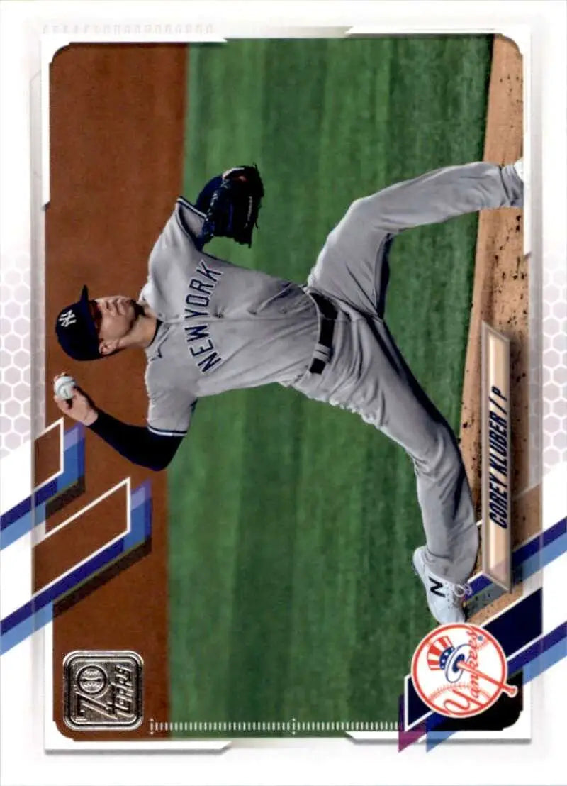 2021 Topps #567 Corey Kluber NM-MT New York Yankees Baseball Card - Baseball Card Single