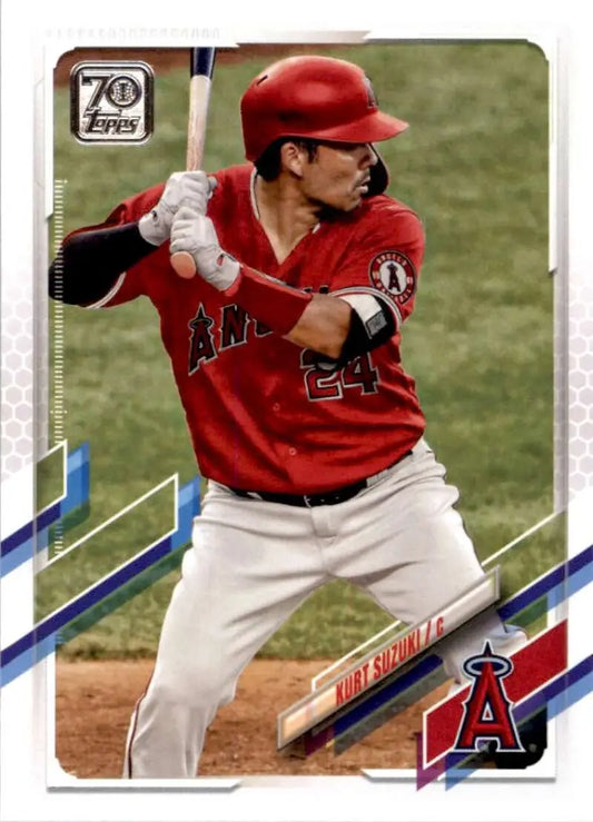 2021 Topps #571 Kurt Suzuki NM-MT Los Angeles Angels Baseball Card - Baseball Card Single