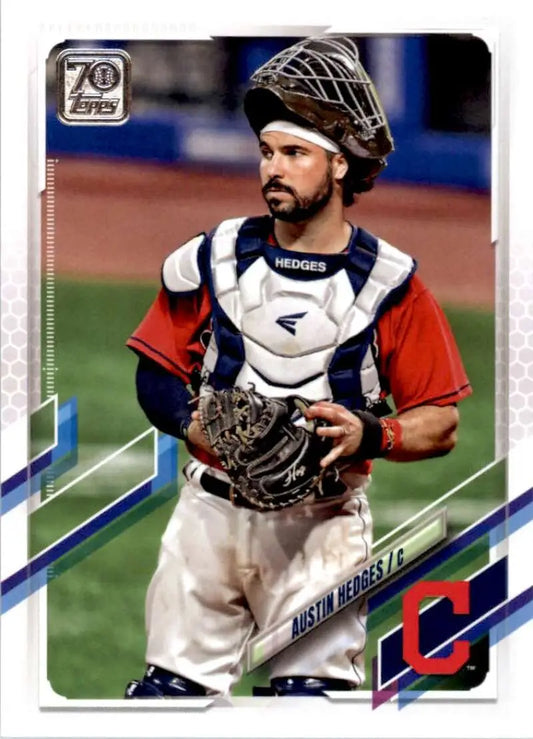 2021 Topps #572 Austin Hedges NM-MT Cleveland Indians Baseball Card - Baseball Card Single
