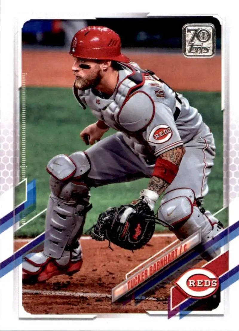 2021 Topps #580 Tucker Barnhart NM-MT Cincinnati Reds Baseball Card - Baseball Card Single