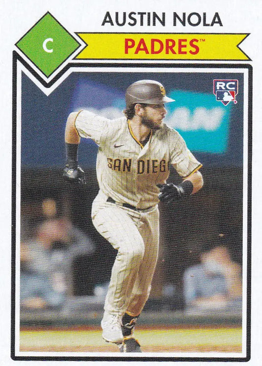 Baseball card of San Diego Padres player Austin Nola from Montgomery Club Set