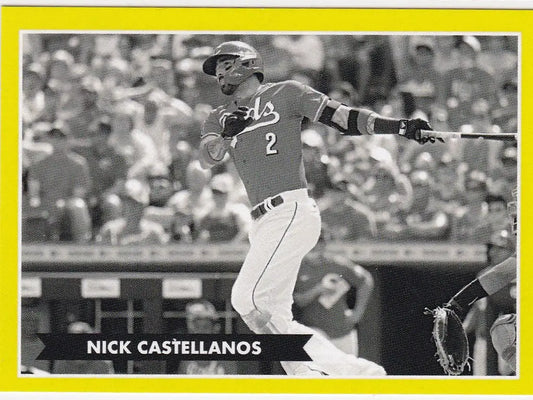 Baseball player Nick Castellanos swinging bat in 2021 Topps Montgomery Club set image