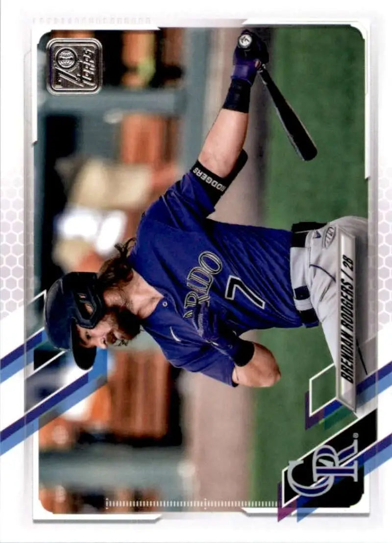 2021 Topps #591 Brendan Rodgers NM-MT Colorado Rockies Baseball Card - Baseball Card Single