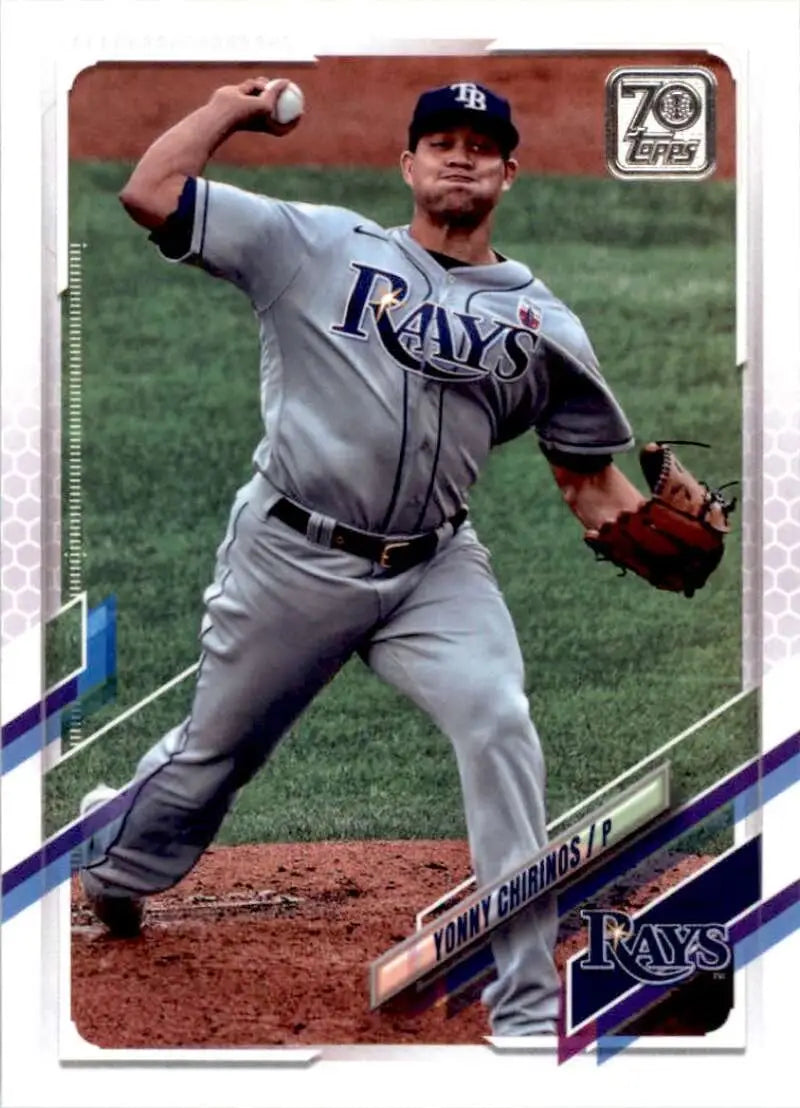 2021 Topps #592 Yonny Chirinos NM-MT Tampa Bay Rays Baseball Card - Baseball Card Single