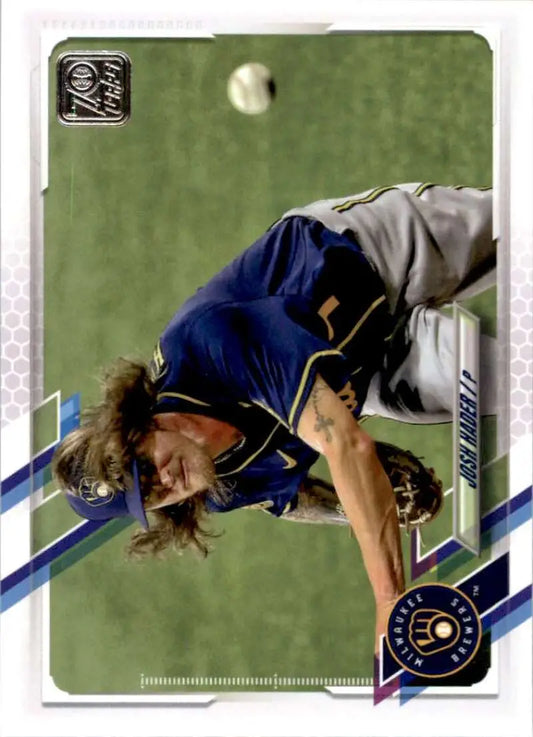 2021 Topps #596 Josh Hader NM-MT Milwaukee Brewers Baseball Card - Baseball Card Single