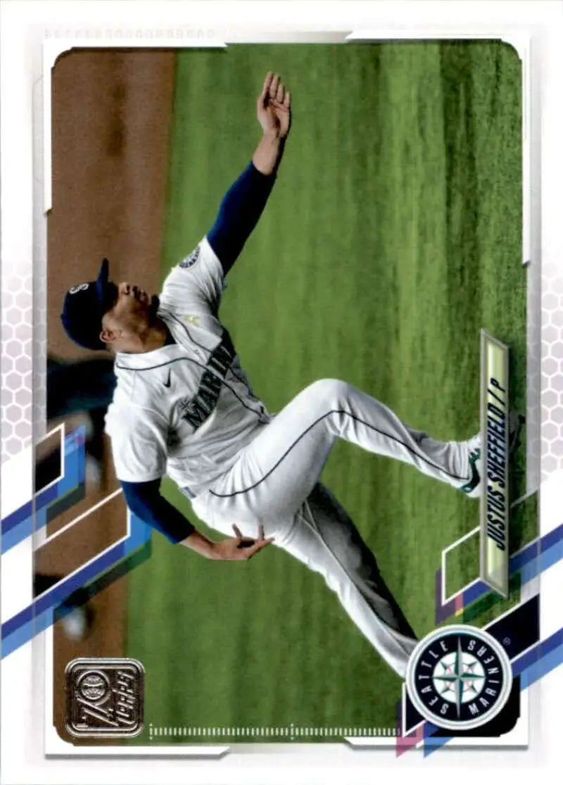 2021 Topps #6 Justus Sheffield NM-MT Seattle Mariners Baseball Card - Baseball Card Single