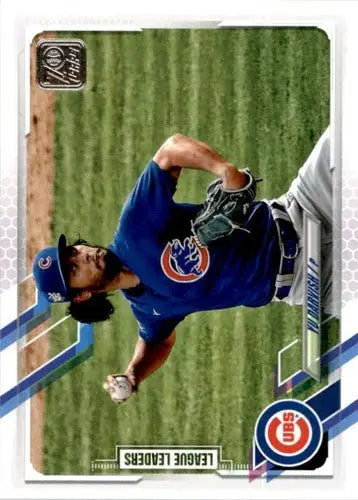 Baseball trading card featuring Yu Darvish NM-MT of the Chicago Cubs from 2021 Topps