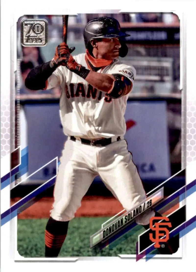 2021 Topps #605 Donovan Solano NM-MT San Francisco Giants Baseball Card - Baseball Card Single