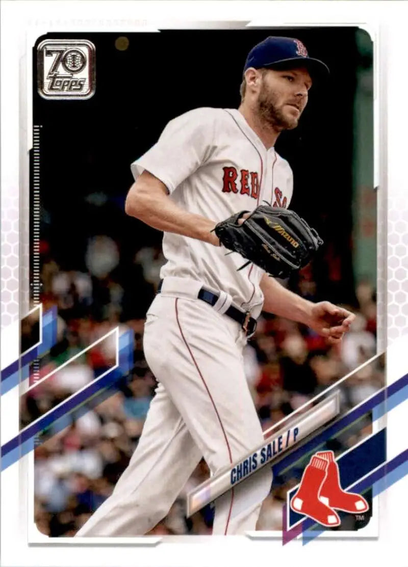 2021 Topps #609 Chris Sale NM-MT Boston Red Sox Baseball Card - Baseball Card Single