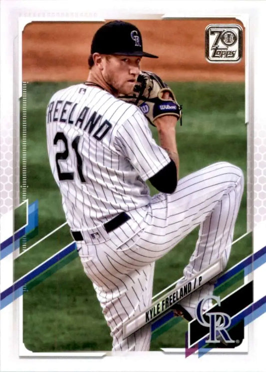 2021 Topps #615 Kyle Freeland NM-MT Colorado Rockies Baseball Card - Baseball Card Single