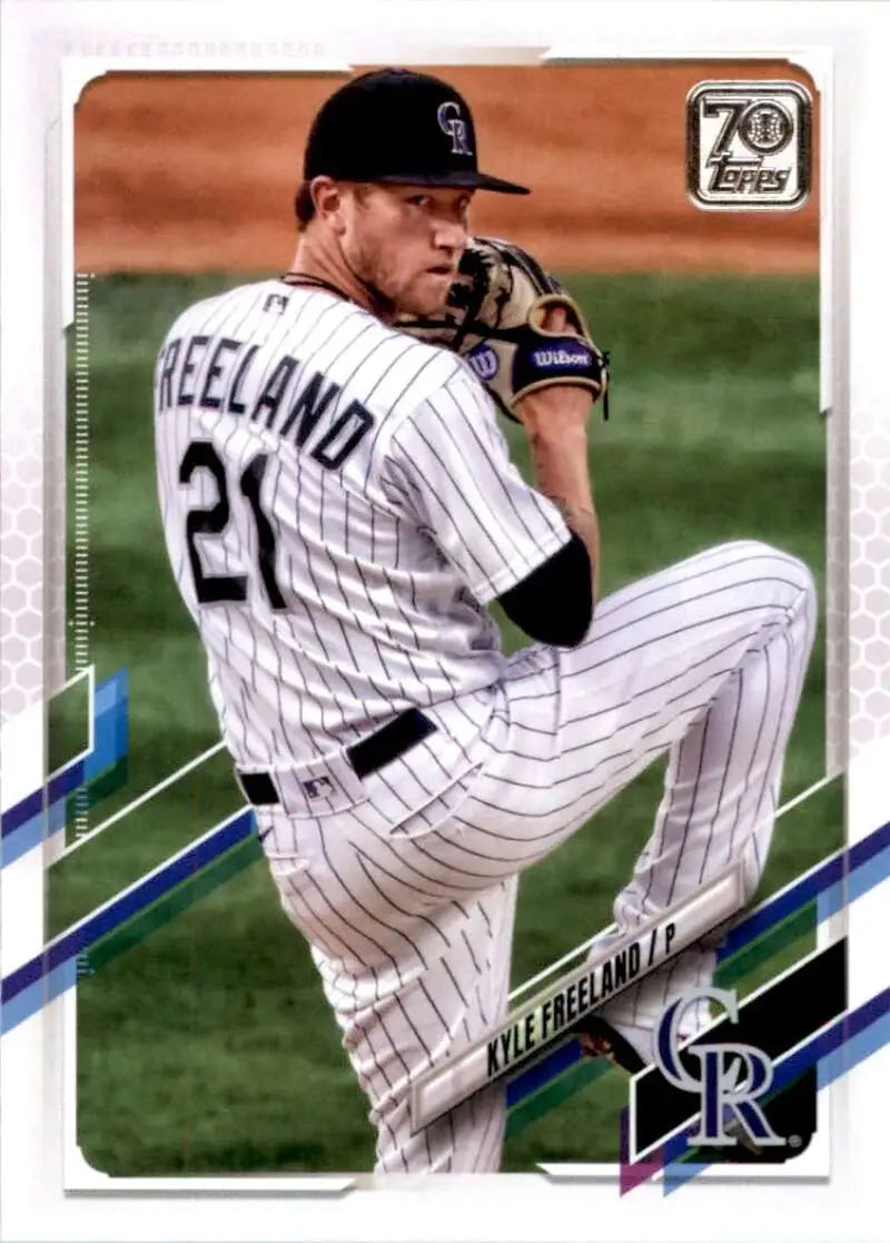 2021 Topps #615 Kyle Freeland NM-MT Colorado Rockies Baseball Card - Baseball Card Single