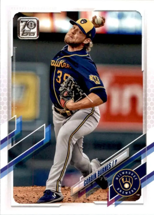 2021 Topps #619 Corbin Burnes NM-MT Milwaukee Brewers Baseball Card - Baseball Card Single