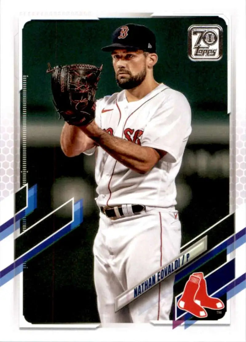 2021 Topps #623 Nathan Eovaldi NM-MT Boston Red Sox Baseball Card - Baseball Card Single