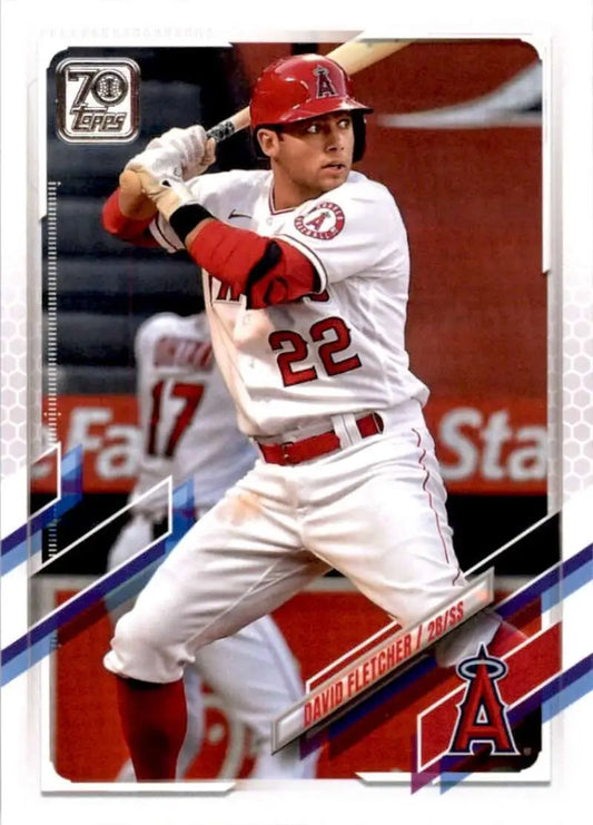 2021 Topps #624 David Fletcher NM-MT Los Angeles Angels Baseball Card - Baseball Card Single