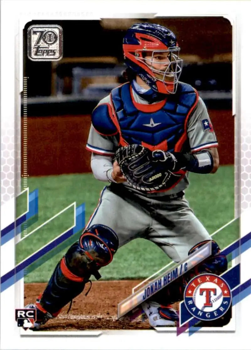 2021 Topps #628 Jonah Heim NM-MT RC Rookie Texas Rangers Baseball Card - Baseball Card Single