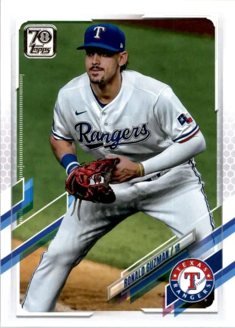 2021 Topps #63 Ronald Guzman NM-MT Texas Rangers Baseball Card - Baseball Card Single