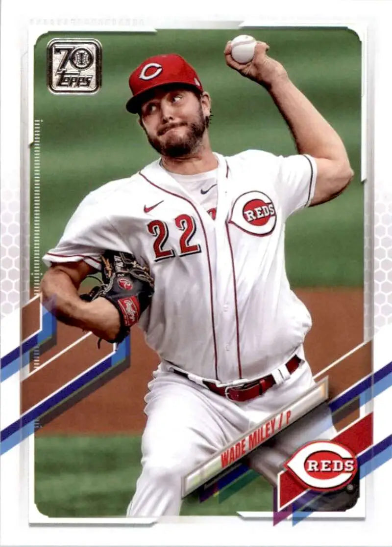 2021 Topps #638 Wade Miley NM-MT Cincinnati Reds Baseball Card - Baseball Card Single