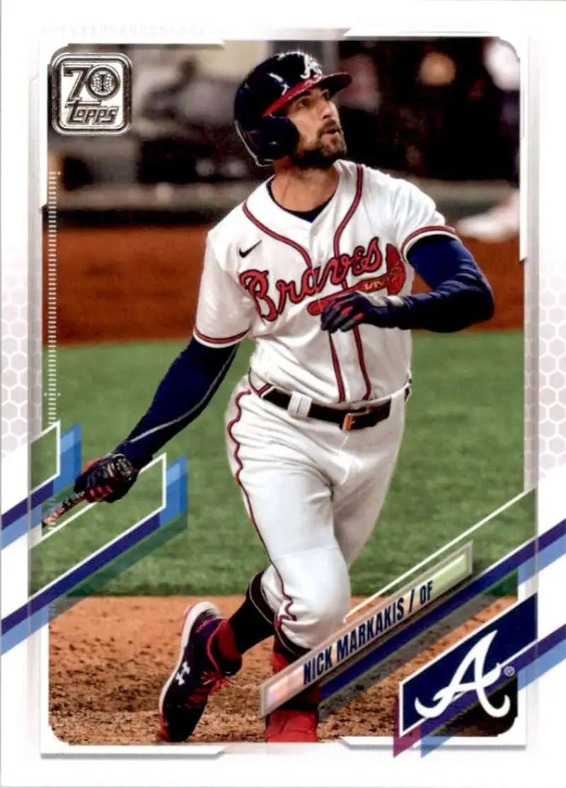 2021 Topps #641 Nick Markakis NM-MT Atlanta Braves Baseball Card - Baseball Card Single
