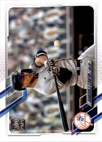 Original gloss Giancarlo Stanton baseball card 2021 Topps NM-MT Yankees ID 46210