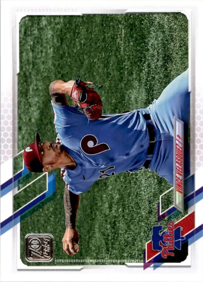 2021 Topps #653 Vince Velasquez NM-MT Philadelphia Phillies Baseball Card - Baseball Card Single