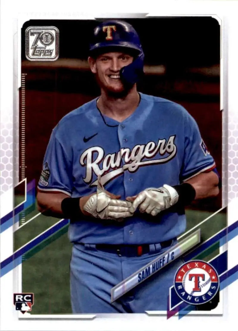 2021 Topps #654 Sam Huff NM-MT RC Rookie Texas Rangers Baseball Card - Baseball Card Single