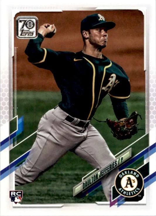 2021 Topps #656 Daulton Jefferies NM-MT RC Rookie Oakland Athletics Baseball Card