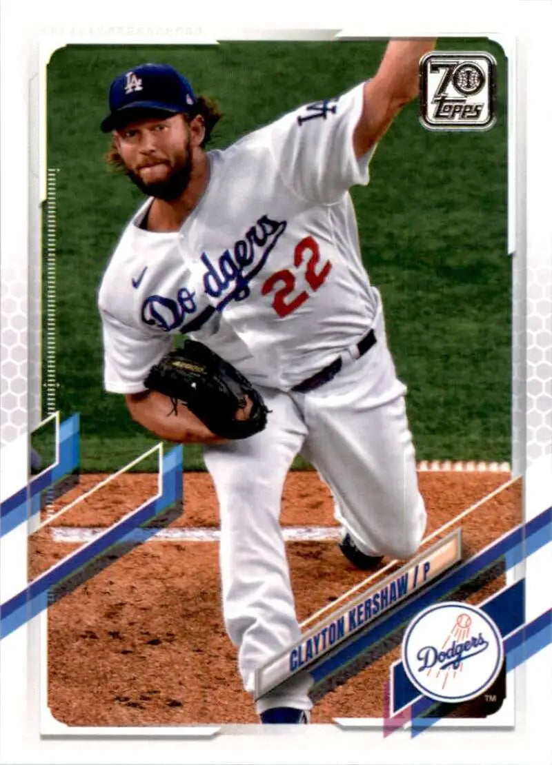 2021 Topps #67 Clayton Kershaw NM-MT Los Angeles Dodgers Baseball Card - Baseball Card Single