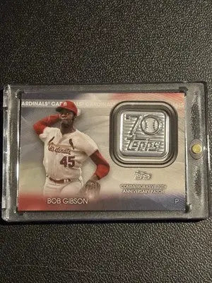 2021 Topps #70LP-BG Bob Gibson 70th Anniversary Logo Patch (Series 1) - Baseball Card Single