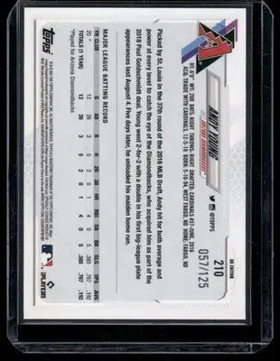 2021 Topps 70th Anniversary Andy Young #210 UK Flag Parallel RC 057/125 Baseball - Baseball Card Single