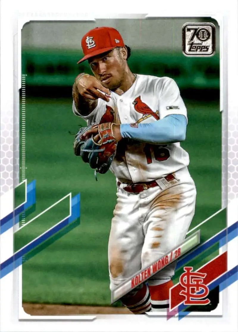 2021 Topps #75 Kolten Wong NM-MT St. Louis Cardinals Baseball Card - Baseball Card Single