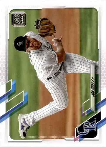 Baseball trading card featuring Jon Gray of the Colorado Rockies with original gloss NM-MT