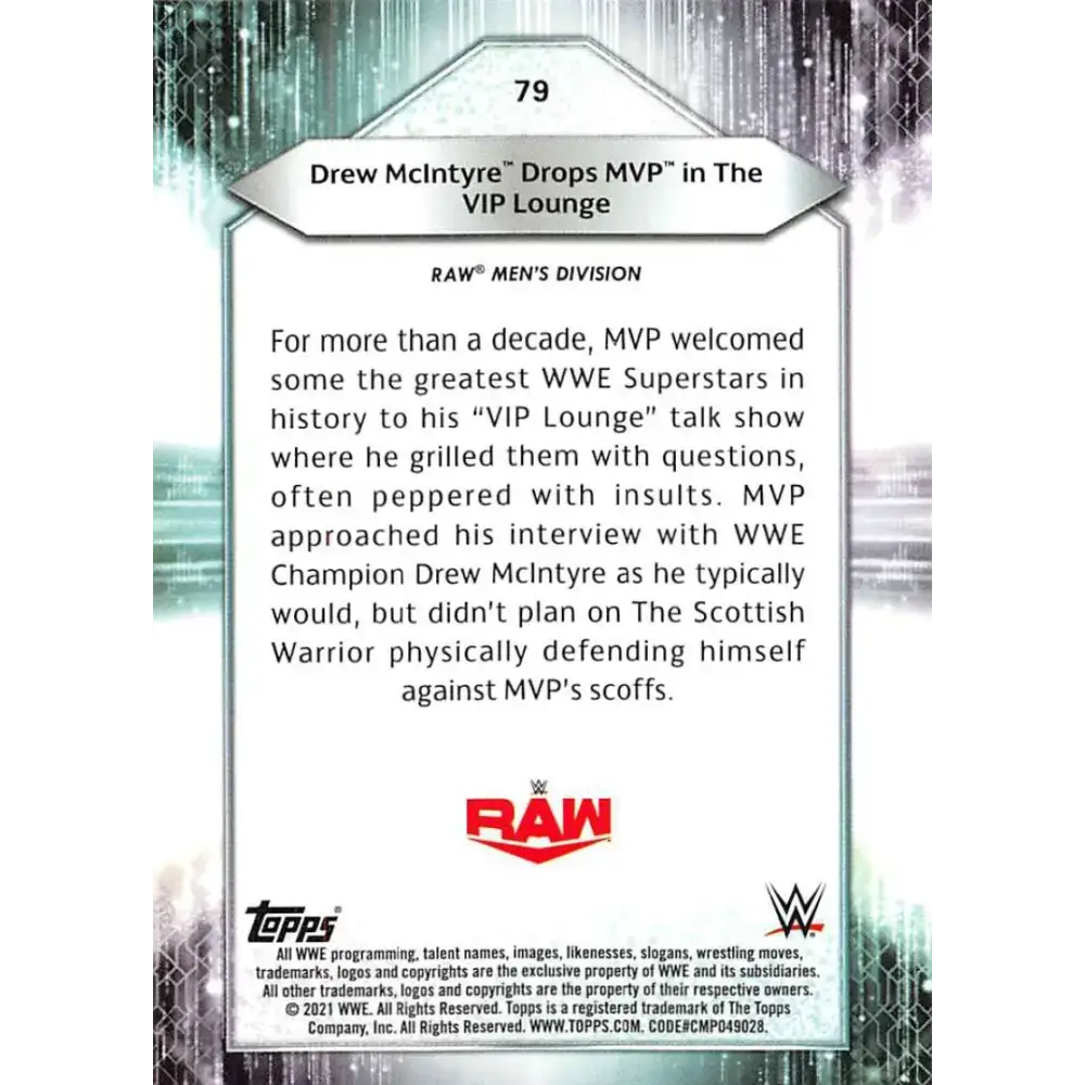 2021 Topps #79 Drew McIntyre NM-MT Wrestling Card - Other