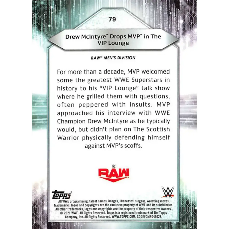 2021 Topps #79 Drew McIntyre NM-MT Wrestling Card - Other