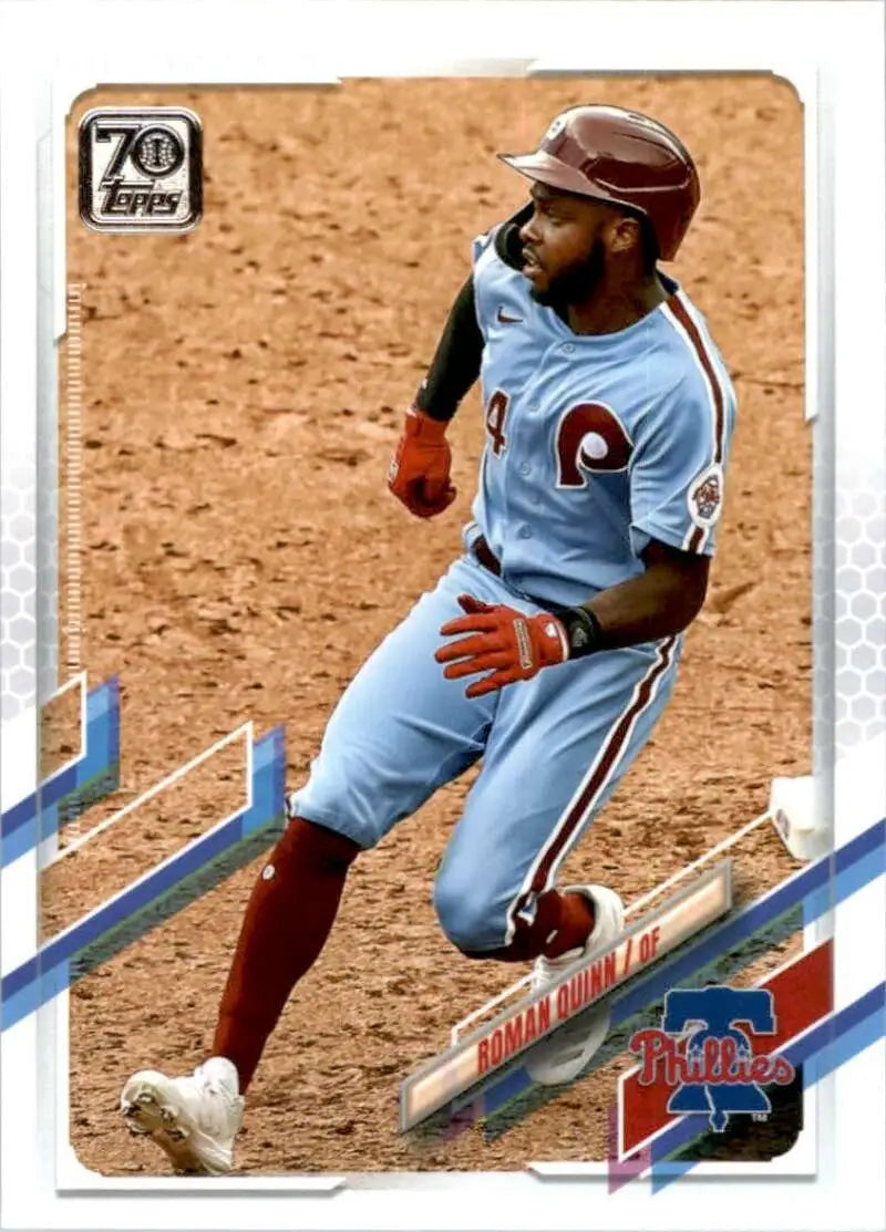 2021 Topps #79 Roman Quinn NM-MT Philadelphia Phillies Baseball Card - Baseball Card Single