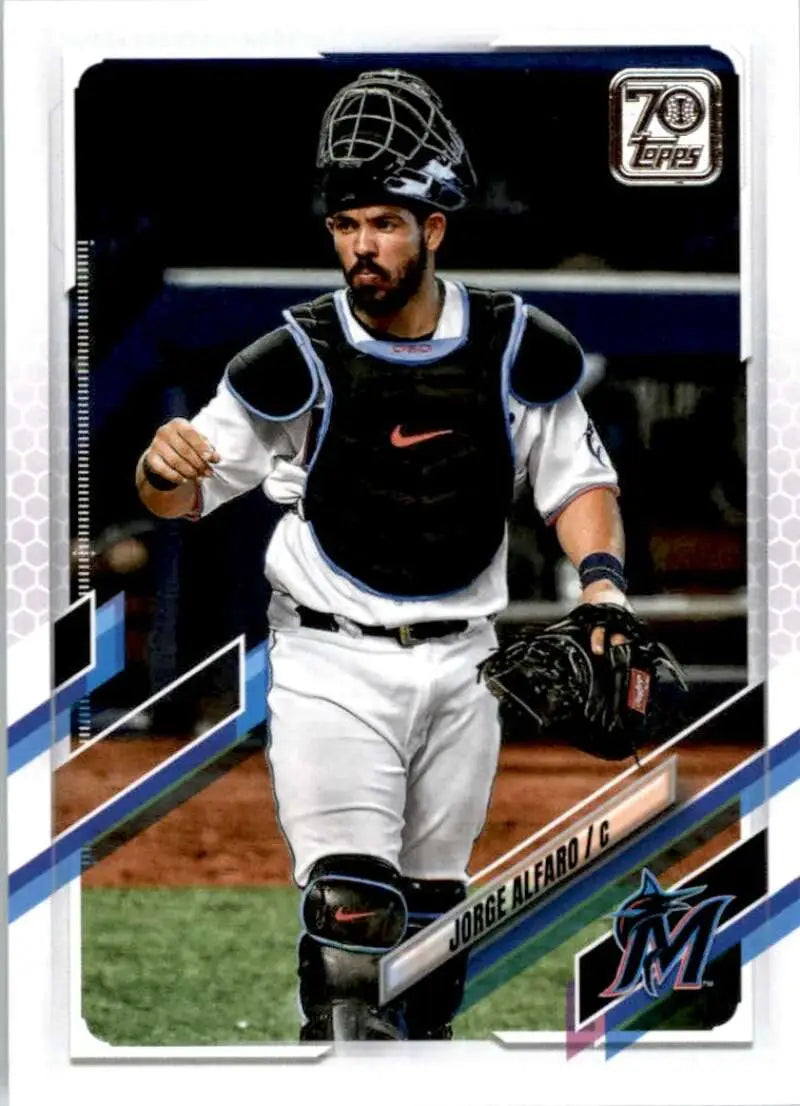 2021 Topps #87 Jorge Alfaro NM-MT Miami Marlins Baseball Card - Baseball Card Single