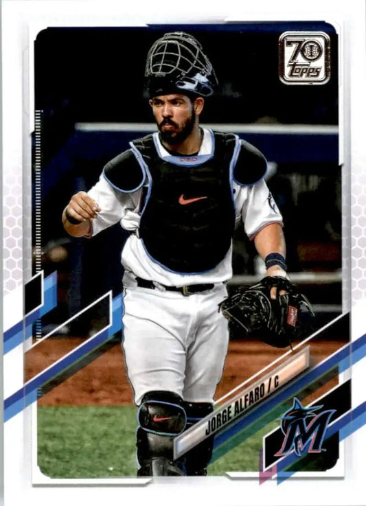 2021 Topps #87 Jorge Alfaro NM-MT Miami Marlins Baseball Card - Baseball Card Single