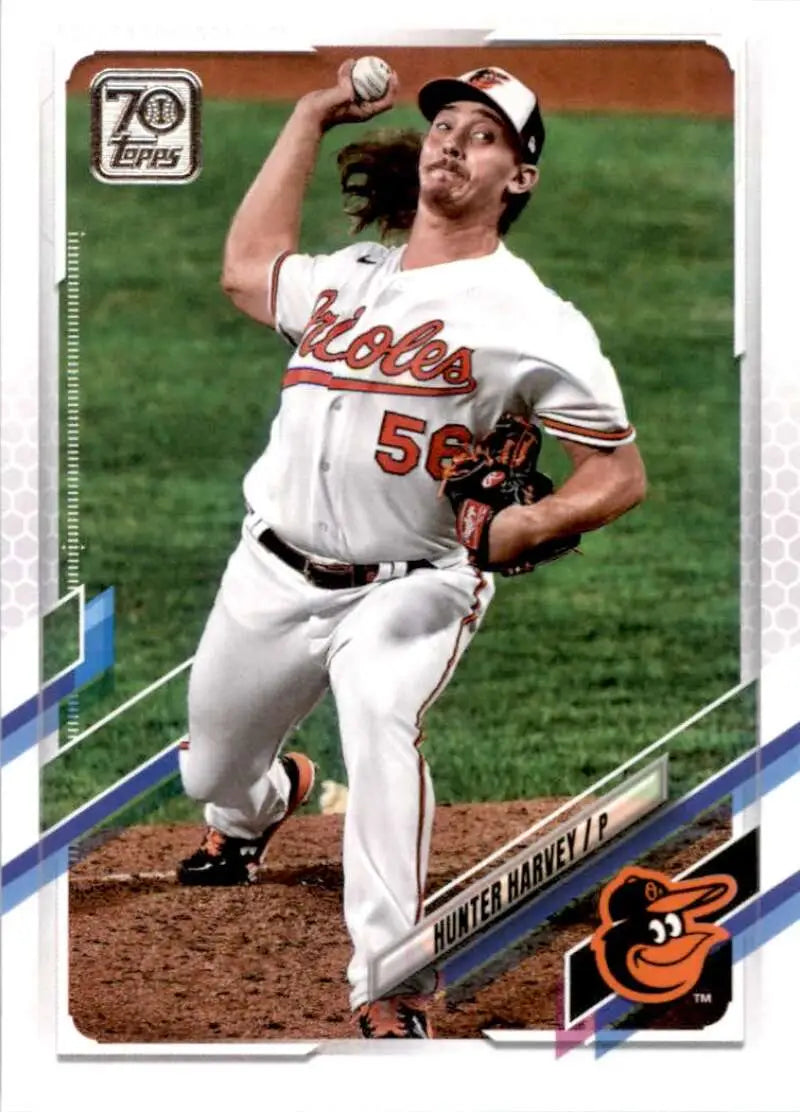 2021 Topps #93 Hunter Harvey NM-MT Baltimore Orioles Baseball Card - Baseball Card Single