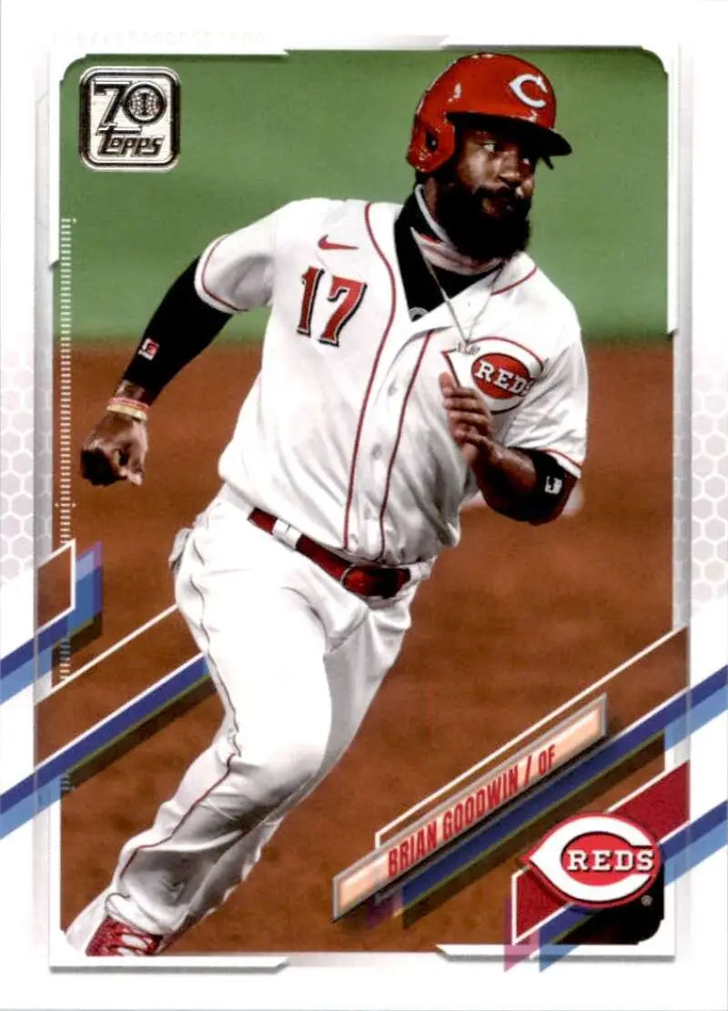 2021 Topps #96 Brian Goodwin NM-MT Cincinnati Reds Baseball Card - Baseball Card Single