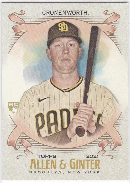 Baseball card of Jake Crnenworth from San Diego Padres in 2021 Topps Allen & Ginter
