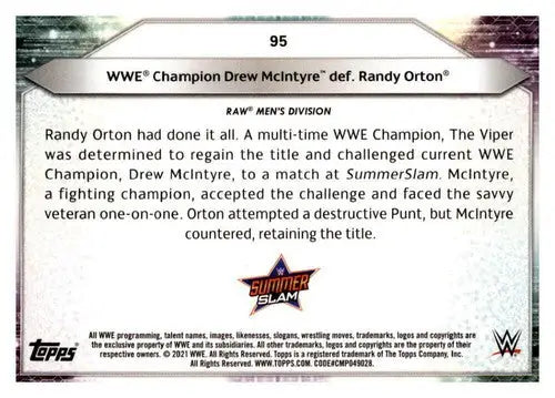 Original gloss Topps Aqua trading card featuring Drew McIntyre with gray and black border
