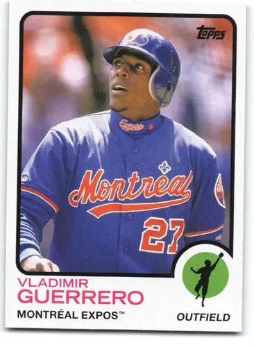 Vladimir Guerrero baseball card from 2021 Topps Archives with original gloss in sports cards collection