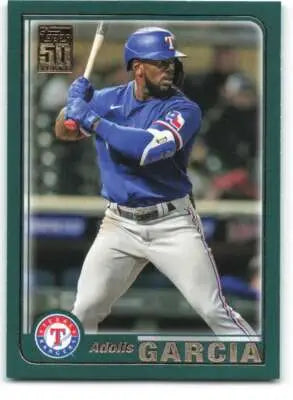 Baseball card of Adolis Garcia from 2021 Topps Archives with original gloss and NM-MT condition
