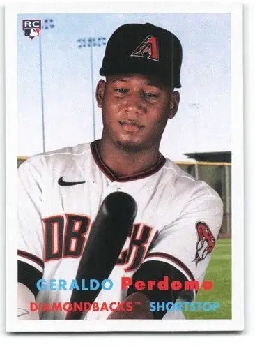Geraldo Perdomo baseball card from 2021 Topps Archives with original gloss Rookie Diamondbacks