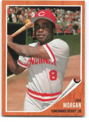 Joe Morgan baseball card from 2021 Topps Archives with original gloss depicting Reds