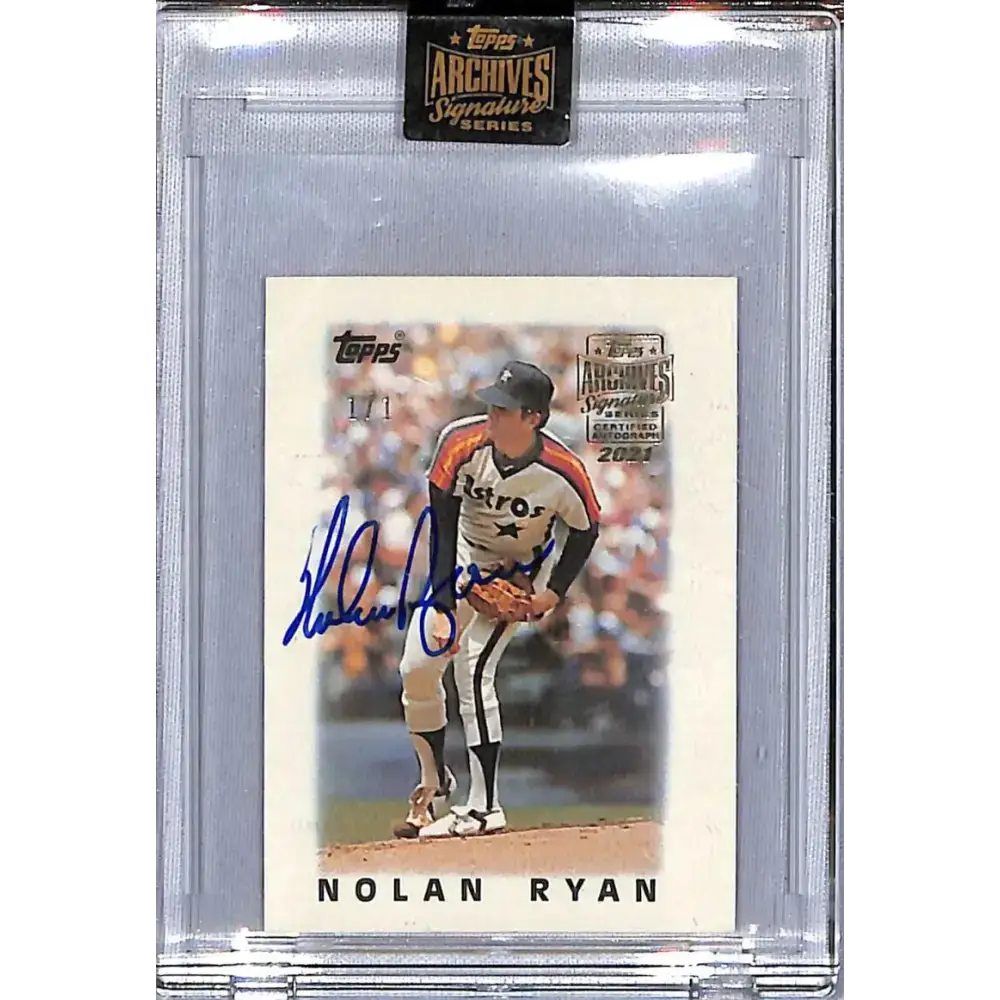 2021 Topps Archives Signature #43 Nolan Ryan NM-MT Auto 1/1 Houston Astros Baseball Card