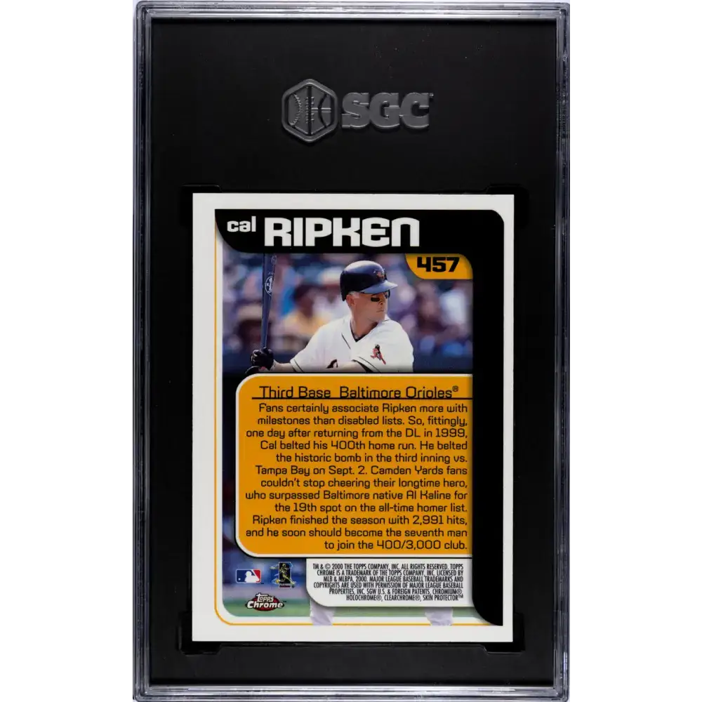 2021 Topps Archives Signatures #457 Cal Ripken Jr. SGC 9 MINT Auto 1/1 Baltimore Orioles Baseball Card - Baseball Card