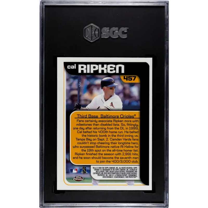 2021 Topps Archives Signatures #457 Cal Ripken Jr. SGC 9 MINT Auto 1/1 Baltimore Orioles Baseball Card - Baseball Card